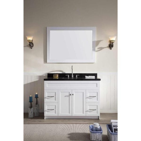 Image of Ariel Hamlet 49" White Modern Single Sink Vanity Set F049S-AB-WHT