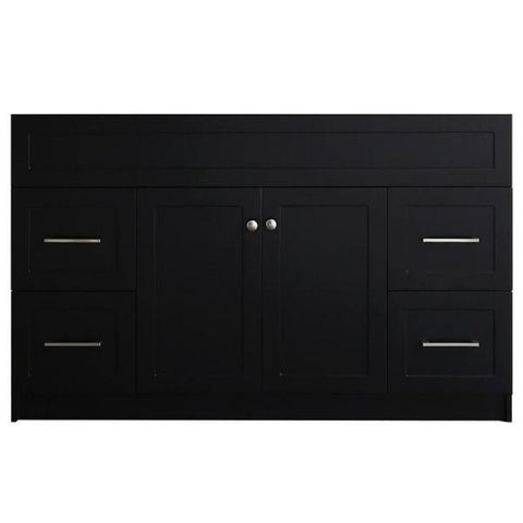 Image of Ariel Hamlet 54" Black Modern Single Sink Bathroom Vanity Base Cabinet F055S-BC-BLK F049S-BC-BLK