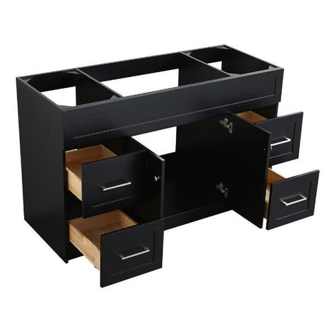 Image of Ariel Hamlet 54" Black Modern Single Sink Bathroom Vanity Base Cabinet F055S-BC-BLK F049S-BC-BLK