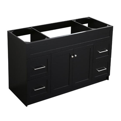 Image of Ariel Hamlet 54" Black Modern Single Sink Bathroom Vanity Base Cabinet F055S-BC-BLK F049S-BC-BLK