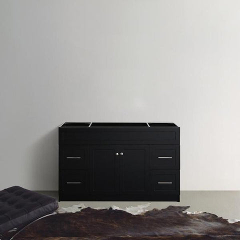 Image of Ariel Hamlet 54" Black Modern Single Sink Bathroom Vanity Base Cabinet F055S-BC-BLK F049S-BC-BLK