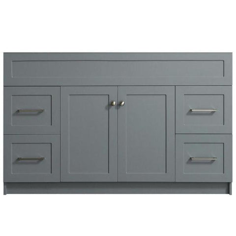 Image of Ariel Hamlet 54" Grey Modern Single Sink Bathroom Vanity Base Cabinet F055S-BC-GRY F055S-BC-BLK