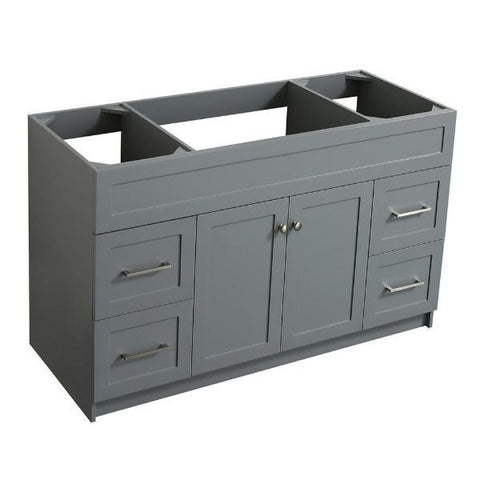 Image of Ariel Hamlet 54" Grey Modern Single Sink Bathroom Vanity Base Cabinet F055S-BC-GRY F055S-BC-BLK