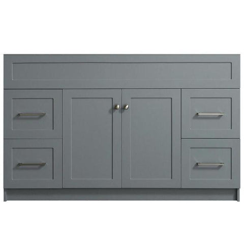 Image of Ariel Hamlet 54" Grey Modern Single Sink Bathroom Vanity Base Cabinet F055S-BC-GRY F055S-BC-GRY