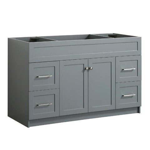 Image of Ariel Hamlet 54" Grey Modern Single Sink Bathroom Vanity Base Cabinet F055S-BC-GRY F055S-BC-GRY