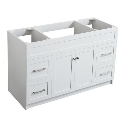Image of Ariel Hamlet 54" White Modern Single Sink Bathroom Vanity Base Cabinet F055S-BC-WHT F055S-BC-GRY