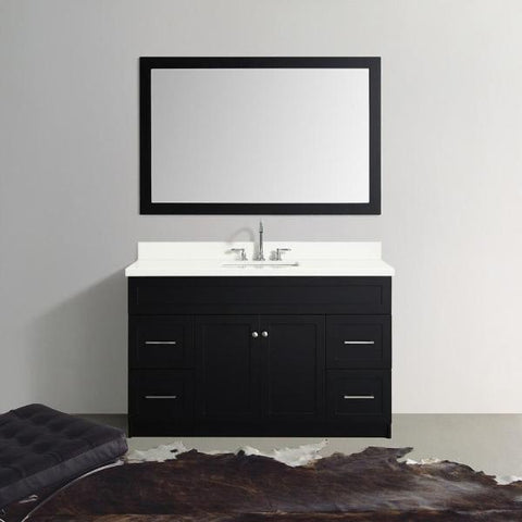 Image of Ariel Hamlet 55" Black Modern Single Sink Vanity Set F055S-WQ-BLK