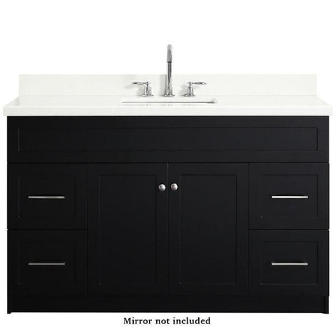 Image of Ariel Hamlet 55" Black Modern Single Sink Vanity Set F055S-WQ-BLK