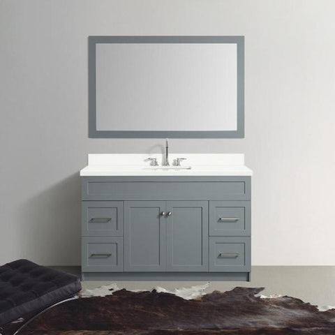 Image of Ariel Hamlet 55" Grey Modern Single Sink Vanity Set F055S-WQ-GRY