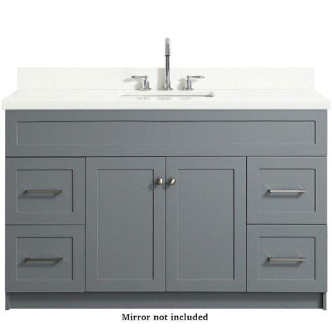Image of Ariel Hamlet 55" Grey Modern Single Sink Vanity Set F055S-WQ-GRY