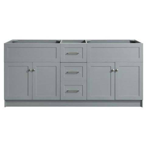 Image of Ariel Hamlet 72" Grey Modern Single Sink Bathroom Vanity Base Cabinet F073D-BC-GRY F073D-BC-ESP