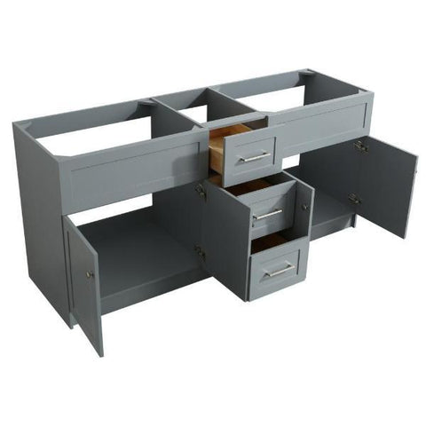 Image of Ariel Hamlet 72" Grey Modern Single Sink Bathroom Vanity Base Cabinet F073D-BC-GRY F073D-BC-ESP