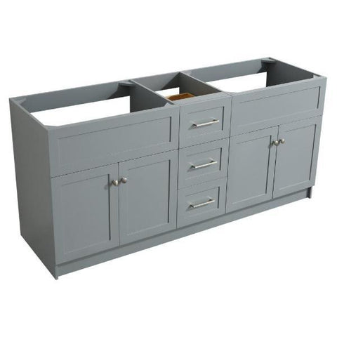 Image of Ariel Hamlet 72" Grey Modern Single Sink Bathroom Vanity Base Cabinet F073D-BC-GRY F073D-BC-ESP