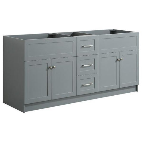 Image of Ariel Hamlet 72" Grey Modern Single Sink Bathroom Vanity Base Cabinet F073D-BC-GRY F073D-BC-GRY