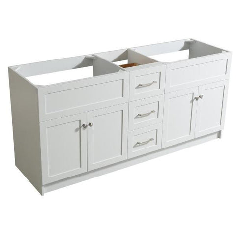 Image of Ariel Hamlet 72" White Modern Single Sink Bathroom Vanity Base Cabinet F073D-BC-WHT F073D-BC-GRY