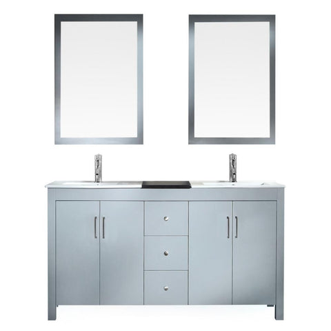 Image of Ariel Hanson 60" Double Sink Vanity Set in Grey K060D-GRY