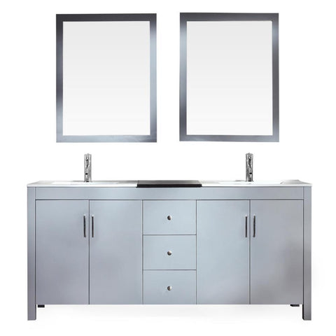 Image of Ariel Hanson 72" Double Sink Vanity Set in Grey K072D-GRY