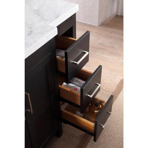 Image of Ariel Hollandale 49" Black Single Sink Bathroom Vanity E049S-WHT A043S-R-VO-WHT