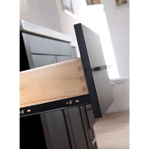 Image of Ariel Hollandale 49" Black Single Sink Bathroom Vanity E049S-WHT A043S-R-VO-WHT