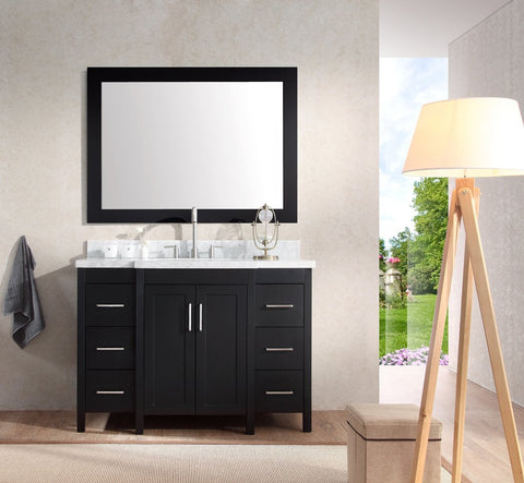 Image of Ariel Hollandale 49" Single Sink Vanity Set in Black E049S-BLK