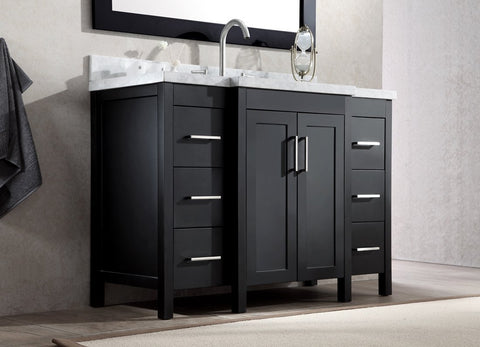 Image of Ariel Hollandale 49" Single Sink Vanity Set in Black E049S-BLK