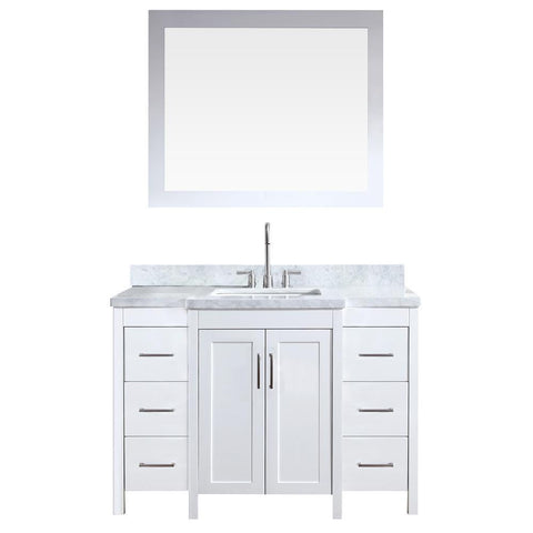 Image of Ariel Hollandale 49" Single Sink Vanity Set in White E049S-WHT
