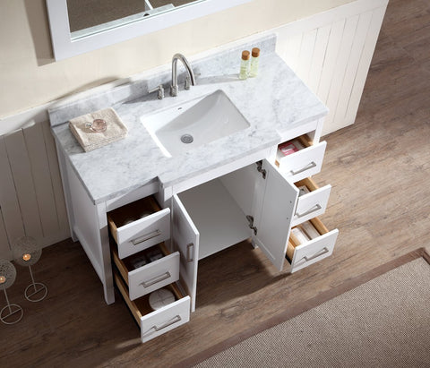 Image of Ariel Hollandale 49" Single Sink Vanity Set in White E049S-WHT
