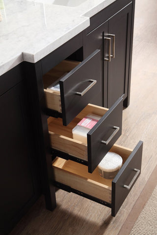 Image of Ariel Hollandale 73" Double Sink Vanity Set in Black E073D-BLK