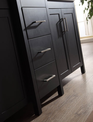 Image of Ariel Hollandale 73" Double Sink Vanity Set in Black E073D-BLK