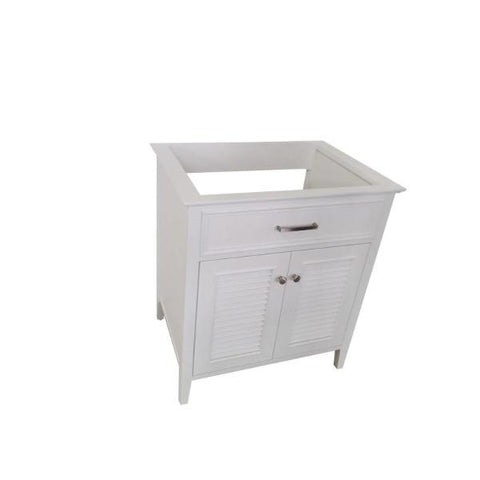 Image of Ariel Kensington 30" White Transitional Single Sink Base Cabinet D031S-BC-WHT D031S-BC-WHT