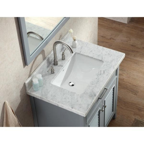 Image of Ariel Kensington 31" Grey Traditional Single Sink Bathroom Vanity D031S-GRY
