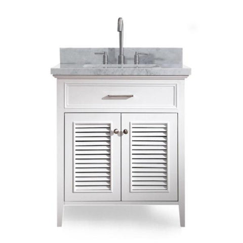 Image of Ariel Kensington 31" White Traditional Single Sink Bathroom Vanity D031S-WHT
