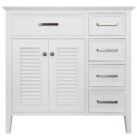 Image of Ariel Kensington 36" White Transitional Single Sink Base Cabinet D037S-L-BC-WHT