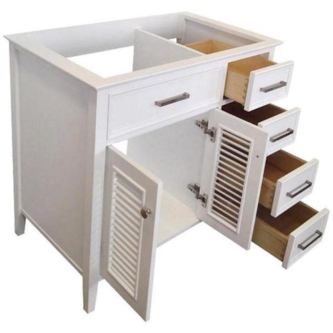 Image of Ariel Kensington 36" White Transitional Single Sink Base Cabinet D037S-L-BC-WHT