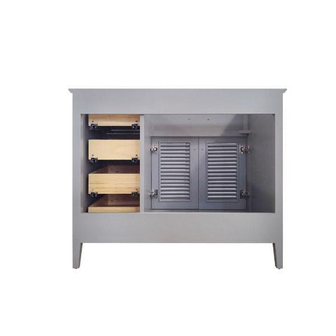 Image of Ariel Kensington 42" Grey Transitional Single Sink Base Cabinet D043S-L-BC-GRY