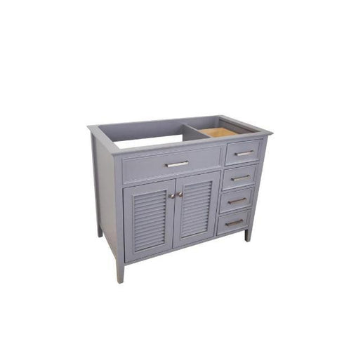Image of Ariel Kensington 42" Grey Transitional Single Sink Base Cabinet D043S-L-BC-GRY