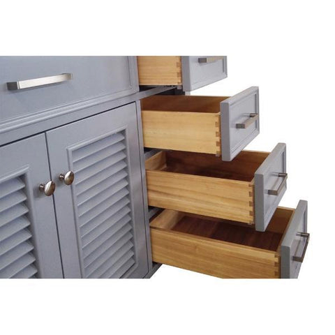 Image of Ariel Kensington 42" Grey Transitional Single Sink Base Cabinet D043S-L-BC-GRY