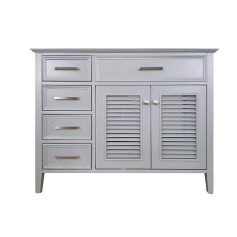 Image of Ariel Kensington 42" Grey Transitional Single Sink Base Cabinet D043S-L-BC-GRY