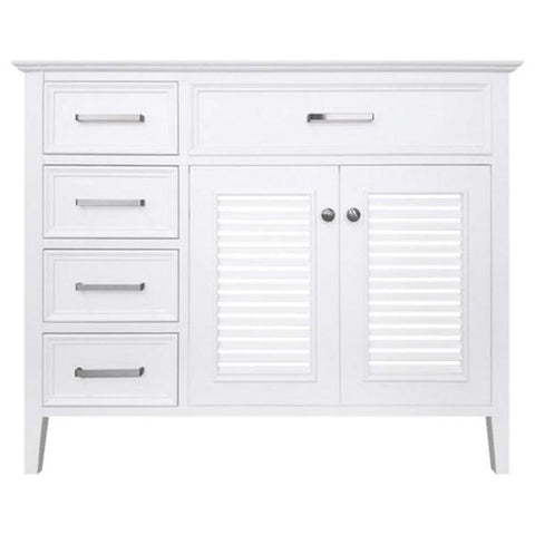 Image of Ariel Kensington 42" White Transitional Single Sink Base Cabinet D043S-L-BC-WHT
