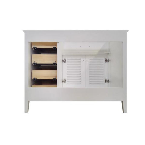Image of Ariel Kensington 42" White Transitional Single Sink Base Cabinet D043S-L-BC-WHT