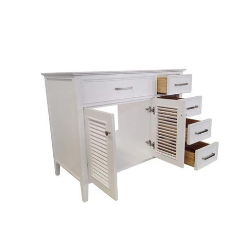 Image of Ariel Kensington 42" White Transitional Single Sink Base Cabinet D043S-L-BC-WHT