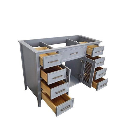 Image of Ariel Kensington 48" Grey Transitional Single Sink Base Cabinet D043S-R-BC-GRY D043S-R-BC-GRY