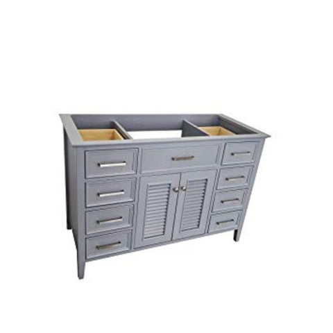 Image of Ariel Kensington 48" Grey Transitional Single Sink Base Cabinet D043S-R-BC-GRY D043S-R-BC-GRY