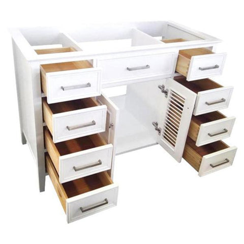 Image of Ariel Kensington 48" White Transitional Single Sink Base Cabinet D049S-BC-WHT D049S-BC-WHT