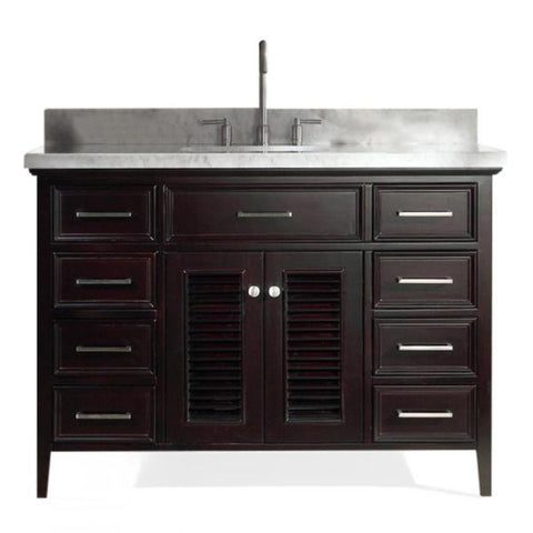 Image of Ariel Kensington 49" Espresso Traditional Single Sink Bathroom Vanity D049S-ESP