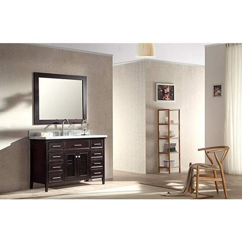 Image of Ariel Kensington 49" Espresso Traditional Single Sink Bathroom Vanity D049S-ESP