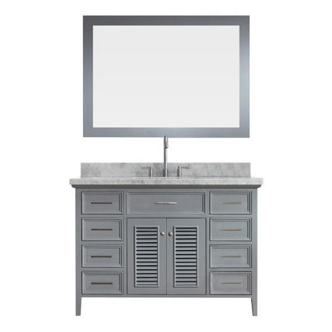 Image of Ariel Kensington 49" Grey Traditional Single Sink Bathroom Vanity D049S-GRY