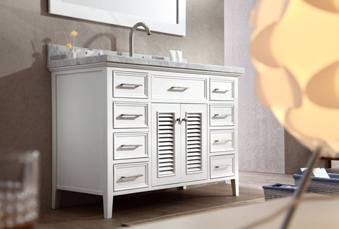Image of Ariel Kensington 49" Single Sink Vanity Set in White D049S-WHT