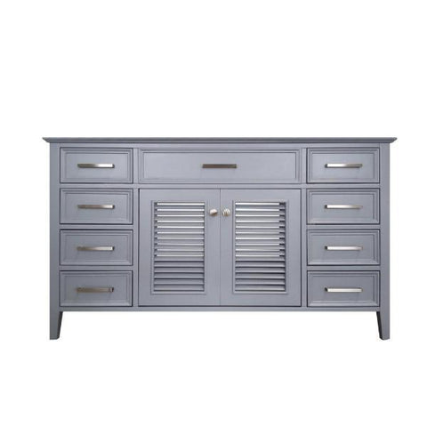 Image of Ariel Kensington 54" Grey Transitional Single Sink Base Cabinet D055S-BC-GRY D049S-BC-GRY