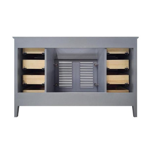 Image of Ariel Kensington 54" Grey Transitional Single Sink Base Cabinet D055S-BC-GRY D049S-BC-GRY